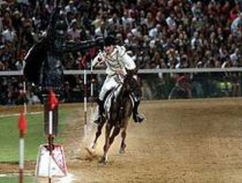 Quintana di Foligno, un cavallo abbattuto e un altro ferito: il gioco al massacro delle pseudo feste popolari continua, nell�indifferenza generale.